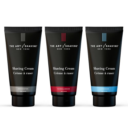 The Art of Shaving 3-Scent Shaving Cream Sampler for Men – Clinically Tested for Sensitive Skin – Sandalwood, Lavender & Unscented, 2.5 oz each