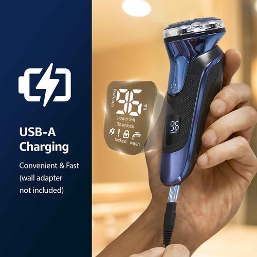 GDKLXL Rechargeable Electric Razor for Men: IPX6 Waterproof Shaver - 1.5H Fast Charge, 4D Flex Precision Blades with Pop-Up Trimmer - Gentle on Sensitive Skin, Perfect for Travel