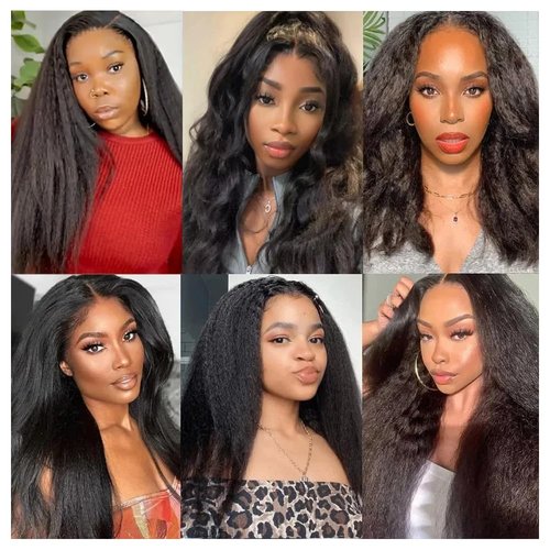 Yaki Bundles #1B Kinky Straight Bundle Natural Black Yaki Straight Human Hair Bundle 22 24 26 inch Brazilian Human Hair Bundles 300g