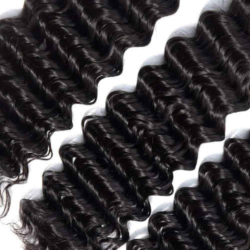Loose Deep Wave Bundles Human Hair 34 34 34 Inch Deep Curly Human Hair Bundles Quick Weave Unprocessed Brazilian Remy Hair Extensions Double Weft Natural Look For Women