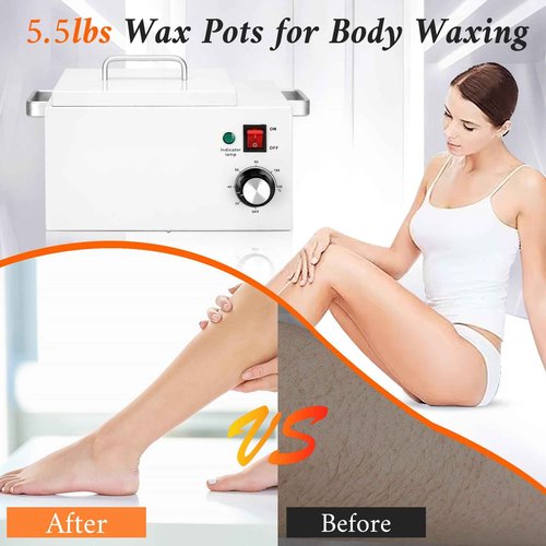 5.5 lbs Wax Pot Warmer Professional for Hair Removal,Large Wax Pot with 32-248℉(0-120℃) Temperature Adjustment Settings for Home,Beauty Salon,Spa,Barber Shop,Gift