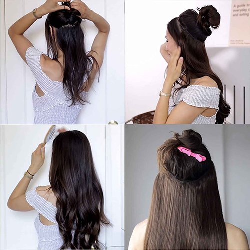 Tinashe Wire Hair Extensions Real Human Hair Straight Hair Extensions 18inch 90g Light Blonde Highlighted Golden Blonde Invisible Wire Fish Line Straight Human Hair Extension