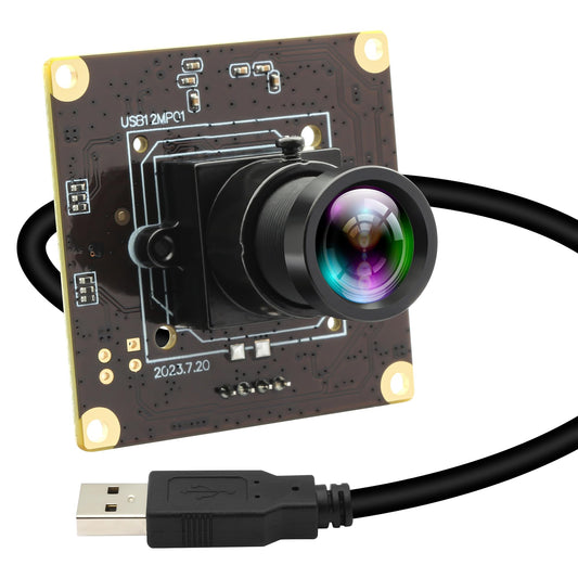 12MP USB Camera Module 4K 120fps High Speed Golf Swing Camera with 25mm Narrow Field of View M12 Lens Low Illumination Industrial Lightburn Embedded for Linux Windows Mac OS