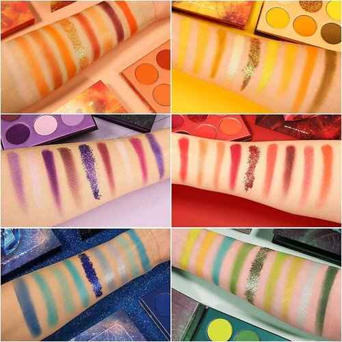 Docolor 17Pcs Colourful Makeup Brushes Set + 54Colors Gemstone Eeyshadow Palette Ultra Pigmented Matte Shimmer Metallic Natural Blendable Cream Powder Long Lasting Waterproof Make Up Eye Shadow