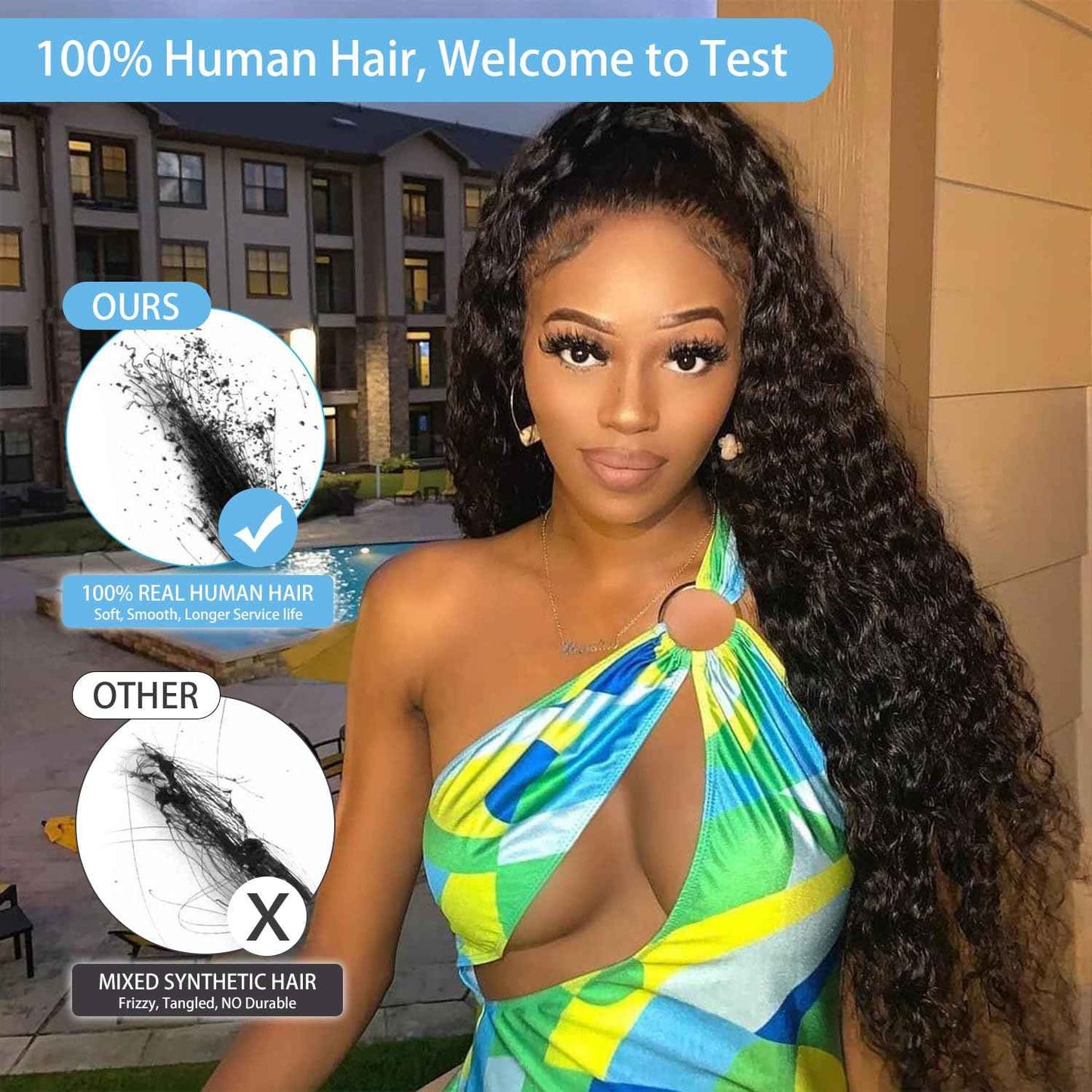 28 Inch Deep Wave Lace Front Wigs Human Hair 200 Density 13x6 HD Transparent Lace Front Wigs Human Hair for Women Deep Curly Lace Frontal Wig Human Hair Pre Plucked Glueless Wigs Natural Black