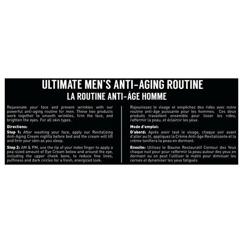 Brickell Men's Ultimate Anti-Aging Routine, Anti-Wrinkle, Night Face Cream and Eye Cream to Reduce Puffiness, Wrinkles, Dark Circles, Under Eye Bags, Natural and Organic, Unscented