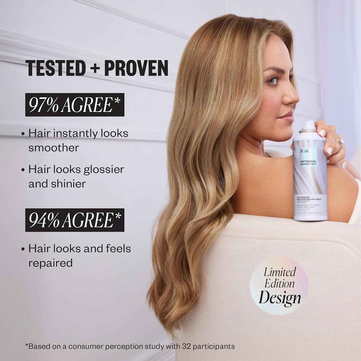 IGK Antisocial Dry Hair Mask | Leave-In Overnight Bond-Building Treatment for Dry Hair & Extensions | Hydrates, Repairs & Softens | 5oz (Pack of 2) New and Improved Scent