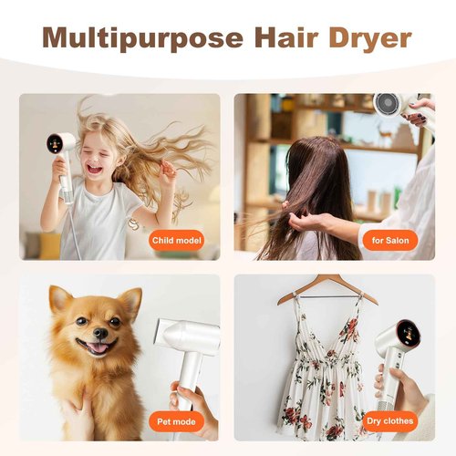 FELIDOMUS High-Speed Ionic Hair Dryer, 3.6 Billion Plasma Care, 5 Modes, Thermo-Control, Fast Drying, Blow Dryer for Home Travel