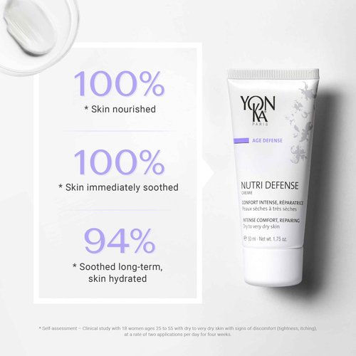 Yonka Nutri-Defense Creme | Nourishing Dry Skin Facial Moisturizer | Rich Shea Butter Treatment Cream with Prebiotics and Probiotics | For Dry and Sensitive Skin | Paraben-Free | 1.75 oz