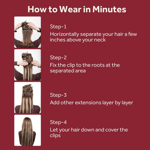 SoBeauty Clip in Hair Extensions Real Human Hair, Silky Remy Hair Extensions Clip Ins, Salon Quality Natural Human Hair, Light Blonde Highlighted Golden Blonde #P16/22 18Inch 120G 7PCS