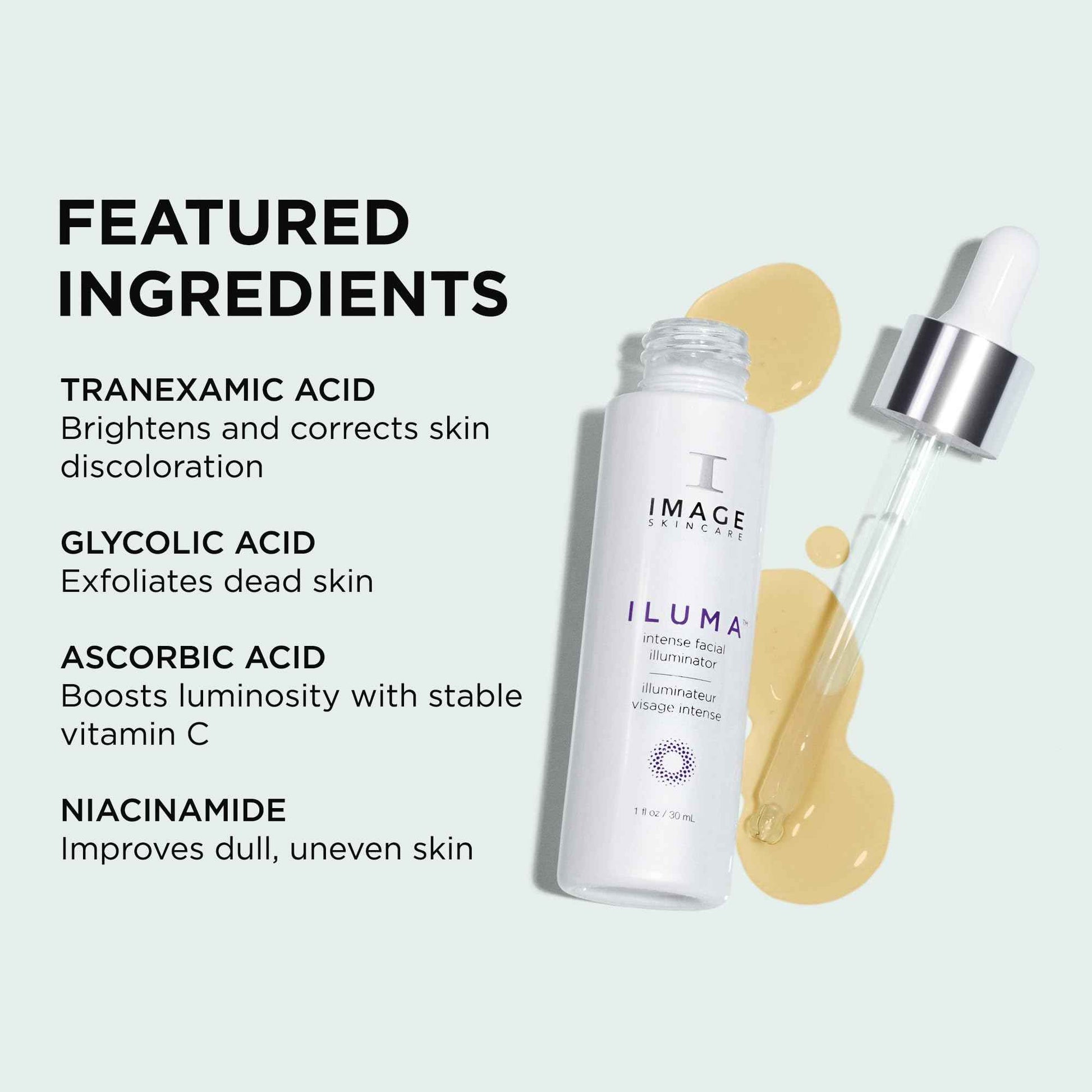 IMAGE Skincare, ILUMA Intense Facial Illuminator, Instantly Visible Brightening Serum and Face Corrector with Vitamin C, 1 fl oz