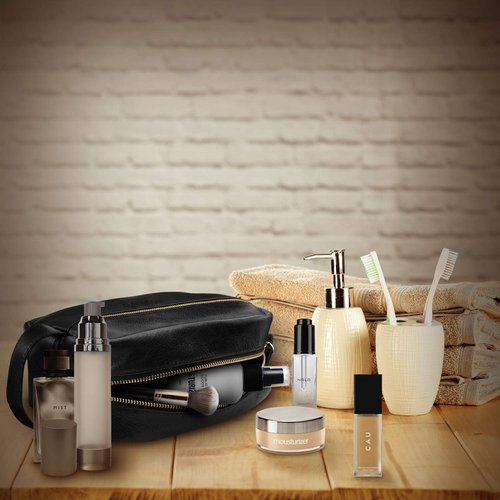 Londo Genuine Leather Travel Toiletry Bag – Makeup, Shaving Organizer, Dopp Kit for Men & Women, Durable & Stylish Travel Accessory