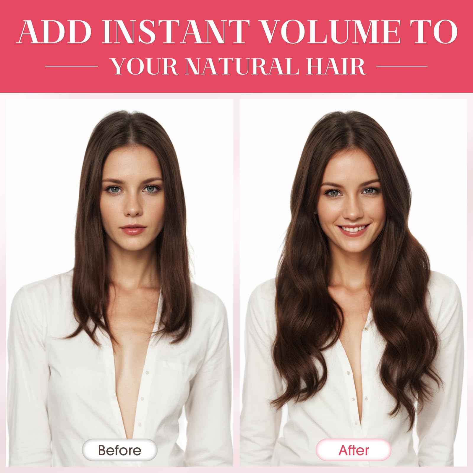 MY-LADY Clip In Hair Extensions Real Human Hair 16 Inch 8pcs Remy Real Hair Extension Clip ins #12/613 Light Brown with Bleach Blonde 90g Silky Straight