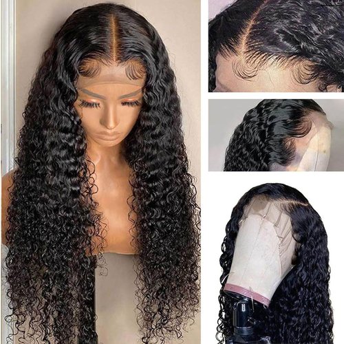 GAIWAC 22 Inch Deep Wave Wigs Human Hair 200% Density 13x6 HD Transparent Lace Front Wigs Human Hair Pre Plucked Deep Curly Glueless Lace Frontal Wigs Human Hair For Women