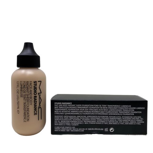 M.A.C Studio Radiance Face And Body Radiant Sheer Foundation - N0 (Fair beige with neutral peachy undertones for fair skin) 50ML / 1.7 FL OZ