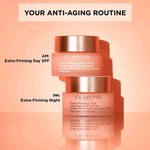 Clarins Extra-Firming Day Cream SPF 15 | Anti-Aging Moisturizer | UVA/UVB Protection | Visibly Regenerated, Firmer Skin* | Boosts Radiance