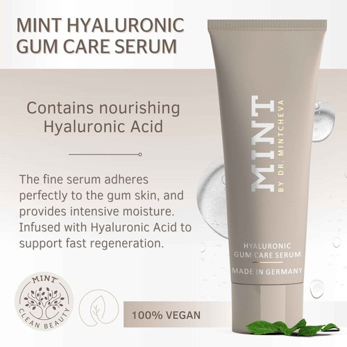 Mint Hyaluron Gum serum 75ml - Restorative Care for Stressed Gums - Against Bleeding Gums and Gum Recession - by Dr. Mintcheva