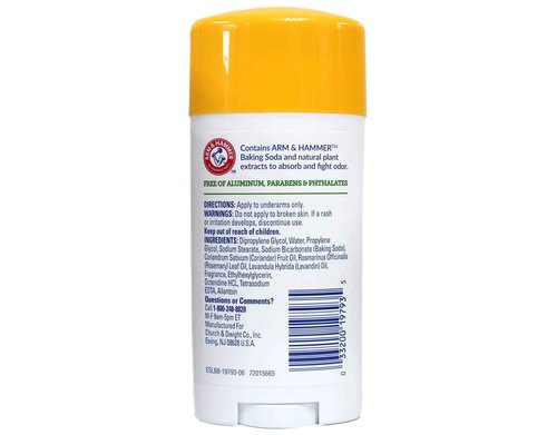 Arm & Hammer Essentials Deodorant with Natural Deodorizers Rosemary Lavender Aluminum Free 2.5 oz (Pack of 7)