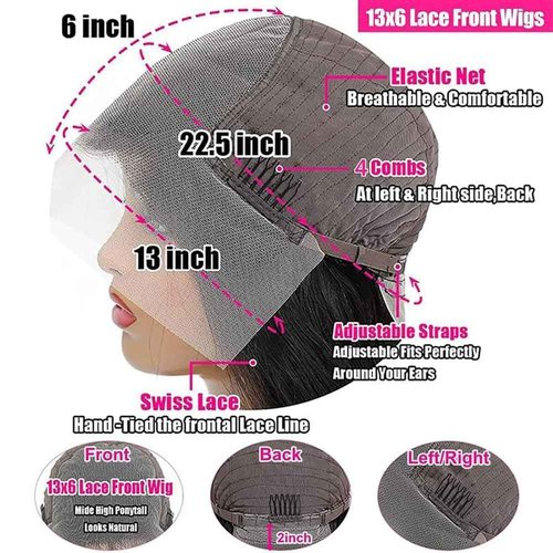 Xhisae 30 Inch Deep Wave Lace Front Wigs Human Hair 200 Density 13x6 HD Transparent Lace Frontal Wigs Human Hair Pre Plcked Curly Human Hair Wig for Women Deep Curly Glueless Wigs