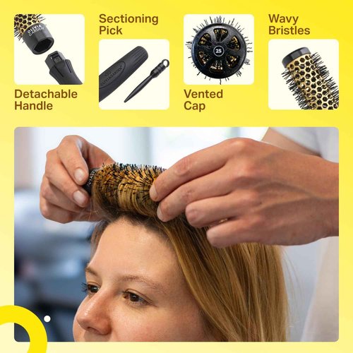 Olivia Garden MultiBrush Detachable Thermal Styling Hair Brush (5-Piece Kit 1" 26mm)