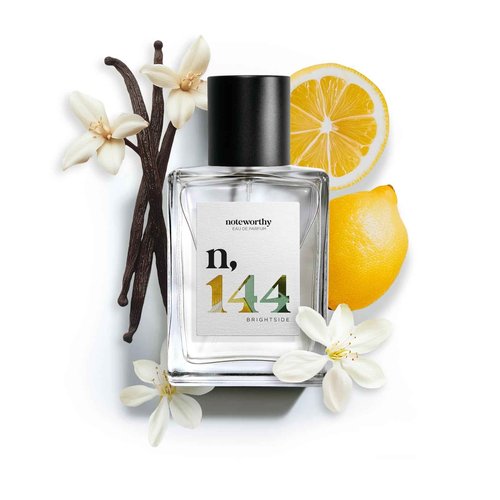 Noteworthy n,144 Brightside Eau De Parfum – Citrus, Vanilla | Sophisticated, Warm Fragrance for Any Occasion | Long-lasting Unisex Perfume for Women & Men (50ml)