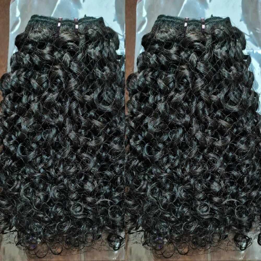 16A Double Weft Pixie Curly Human Hair Bundles 14 14 14 Inch 3 Bundles Burmese Curly Bundles Human Hair 3C4A 100% Unprocessed Brazilian Raw Virgin Hair Extensions Quick Weave Extensions Natural Color