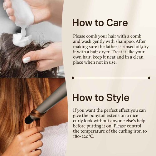 DOORES Hair Extensions Ponytail Extensions Human Hair Balayage Dark Brown to Chestnut Brown 18 Inch 80g Wrap Around Ponytail Remy Hair Extensions Clip in Straight with Magic Paste Heat Resistant