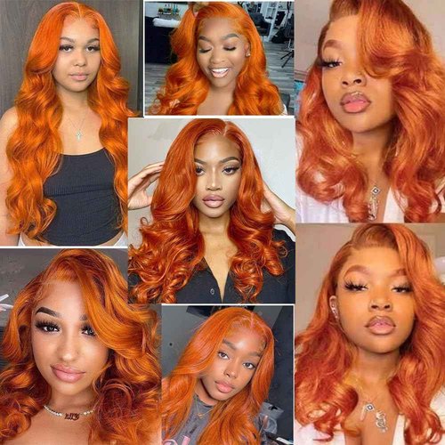 24 24 24 inch WuvuSnm Ginger Human Hair Bundles 350 Body Wave Bundle Ginger Orange Human Hair 3 Bundles Same Length