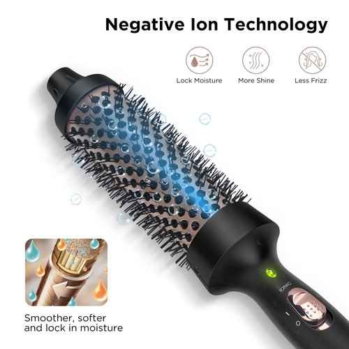 Aima Beauty One Step Hair Dryer & Volumizing Hot Air Brush, Thermal Brush, 1.5"/40mm Heated Round Brush for Blowout Look
