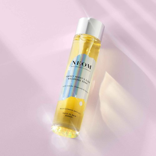 NEOM Perfect Night's Sleep Wellbeing Soak Bath Oil, 100ml| Lavender, Chamomile & Patchouli | Rosehip, Almond & Coconut Oil