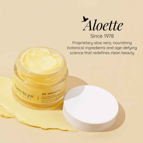 Aloette Be Smooth All-In-One Balm Body Cream for Women & Men - Body Moisturizer for Dry Skin, Fine Lines & Wrinkles - Skin Cream with Essential Oils for Firm, Soft & Natural Glow, 1 Fl Oz