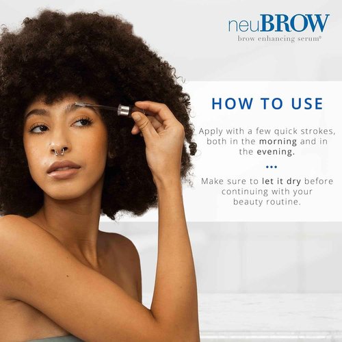 neuBROW Brow Enhancing Serum by Skin Research Laboratories - 3.6 mL Eye Brow Serum for Defined, Fuller & Thicker-Looking Hair Brows - Advanced Formula Promotes Natural & Healthy Appearance of Brows