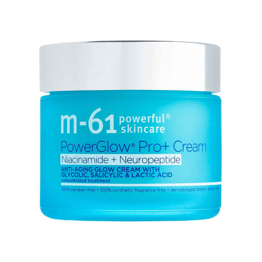 m-61 PowerGlow Pro+ Cream | Moisturizing, Firming Glow Cream With Niacinamide + Neuropeptides And A Powerful Combination Of BHAs/AHAs, 1.4 Fl Oz