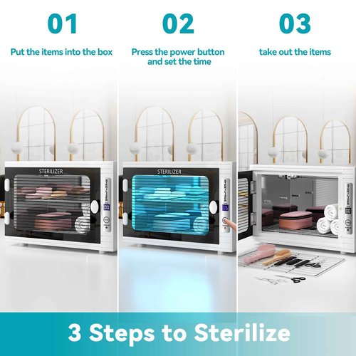 VERYTOP Professional U&V Ster&ilizer Nail Tool Dis&infection Cabinet, 11L U&V Light Equipment for Esthetician, Sani&tizer Box Cleaning Machine with Time Setting for Manicurist,Spa,Tattoo,Barber&Salon