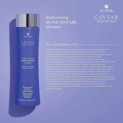 Alterna Haircare CAVIAR Anti-Aging Restructuring Bond Repair Shampoo and Conditioner Bundle, 16.5 oz | For Brittle, Damaged Hair | Repairs, Strengthens and Protects Damaged Hair | Sulfate Free