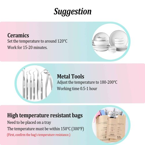 High Temperature Sterilizer, 8L Large Capacity Dry Heat Sterilizer, Max. Temperature 220℃, With Temperature Control & Timer, For Hair Salon Spa Nail Salon, Tool Sterilizer