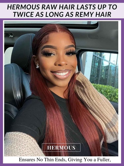 HERMOUS 13A Double Drawn Reddish Brown Straight Human Hair Bundles, Full and Thick Copper Red 100% Brazilian Raw Hair 3 Weave Auburn Colored 33B Brownish Straight Bundles 12 14 16 Inch Sew In