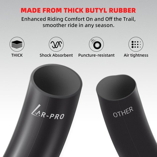 AR-PRO (2-Pack) 4.10/4.50-18" Heavy duty Dirt Bike Inner Tube with TR4 Straight Valve for 110/100-18,110/90-18,110/80-18,120/90-18,120/80-18,100/100-18 Motorycle Rear Tire