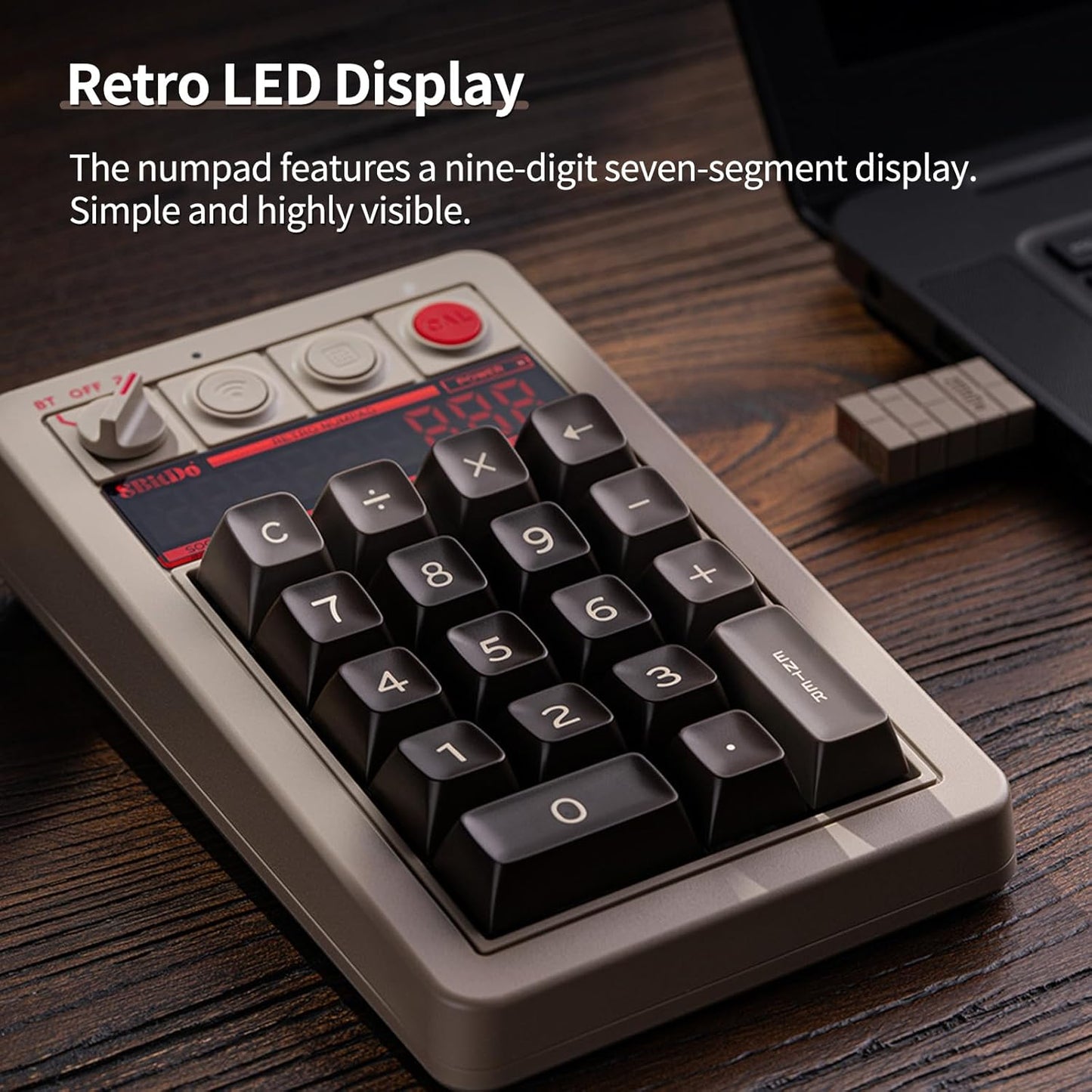 AKNES 8BitDo Retro 108 Mechanical Keyboard, Hot Swappable Gaming Keyboard with 108 Keys, Integrated Numpad, Dual Super Buttons, Bluetooth/2.4G/USB-C for Windows & Android - Fami Edition