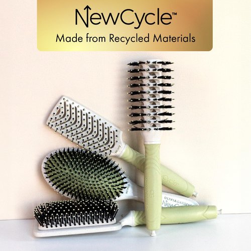 Olivia Garden NewCycle Ionic bristles Cushion Hair Brush and made from 100% recycled material (except bristles and cushion)