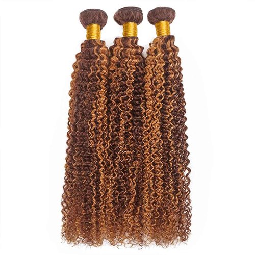P4/30 Highlight Ombre Deep Wave Bundles Human Hair 26 28 30 Inch Unprocessed Brown Highlight Human Hair Bundles Extension