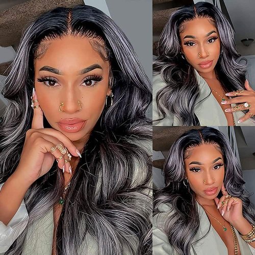Condescension P4/Grey Human Hair Bundles 16 18 20 inch Body Wave Wave Human Hair Bundles Highlight Chocolate Grey Unprocessed Soft Sewn In Hair with Double Weft for Black Women