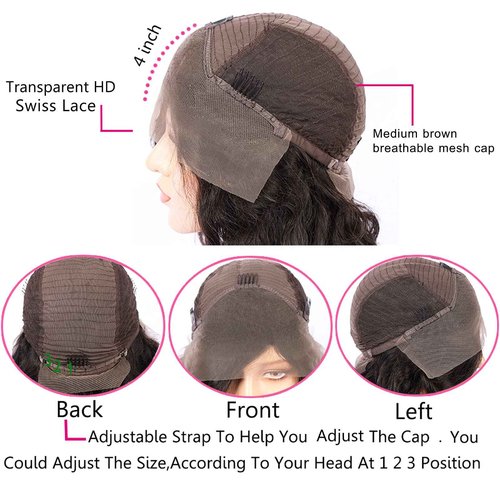 YMS Ombre Red HD Lace Front Wigs Human Hair Pre Plucked 180% Density Black and Red Human Hair Wigs for Women Body Wave Colored Skunk Stripe Glueless Wig Real Hair 20 Inch Transparent Lace Frontal Wig