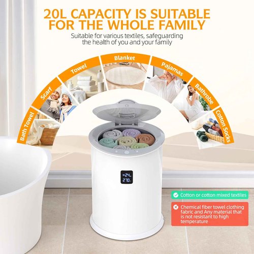 Luxury Hot Towel Warmer, Led Temperature Display, Insulation Effect Up to 150 Minutes, Delay Time Up to 24 Hours, Best of The Best
