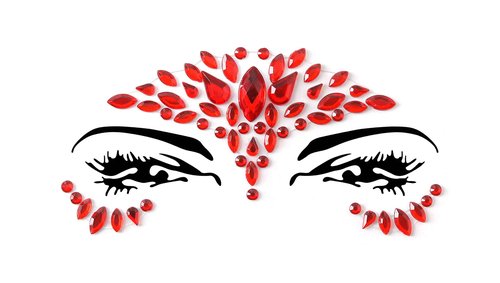 FACEGEM LONDON Face Gems Adhesive Glitter Jewel Tattoo Sticker Festival Gems Rave Party Body Make Up 100 PCS FACE GEMS