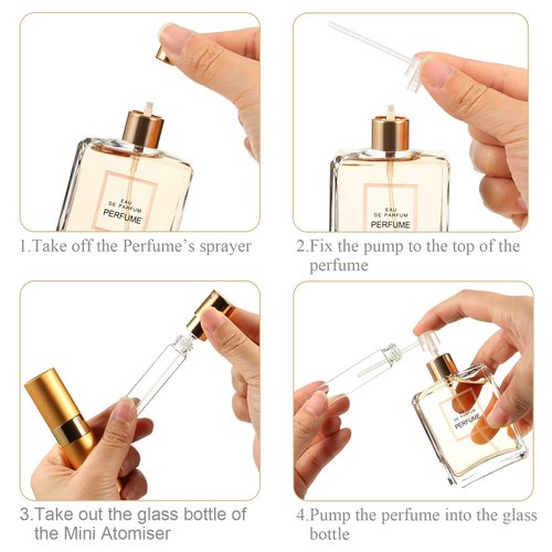 Tessco for you 56 Pieces 8ml Travel Refillable Perfume Bottles Mini Cologne Perfume Spray Bottle Empty Pocket for Travel and Outgoing Pocket Cologne Sprayer