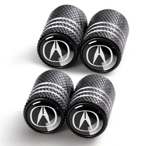 Tire Valve Stem Cap Cover for Acura Belt O-Ring Seal Corrosion Resistant,Tire Valve Stem Air Cap 4 Pack Black