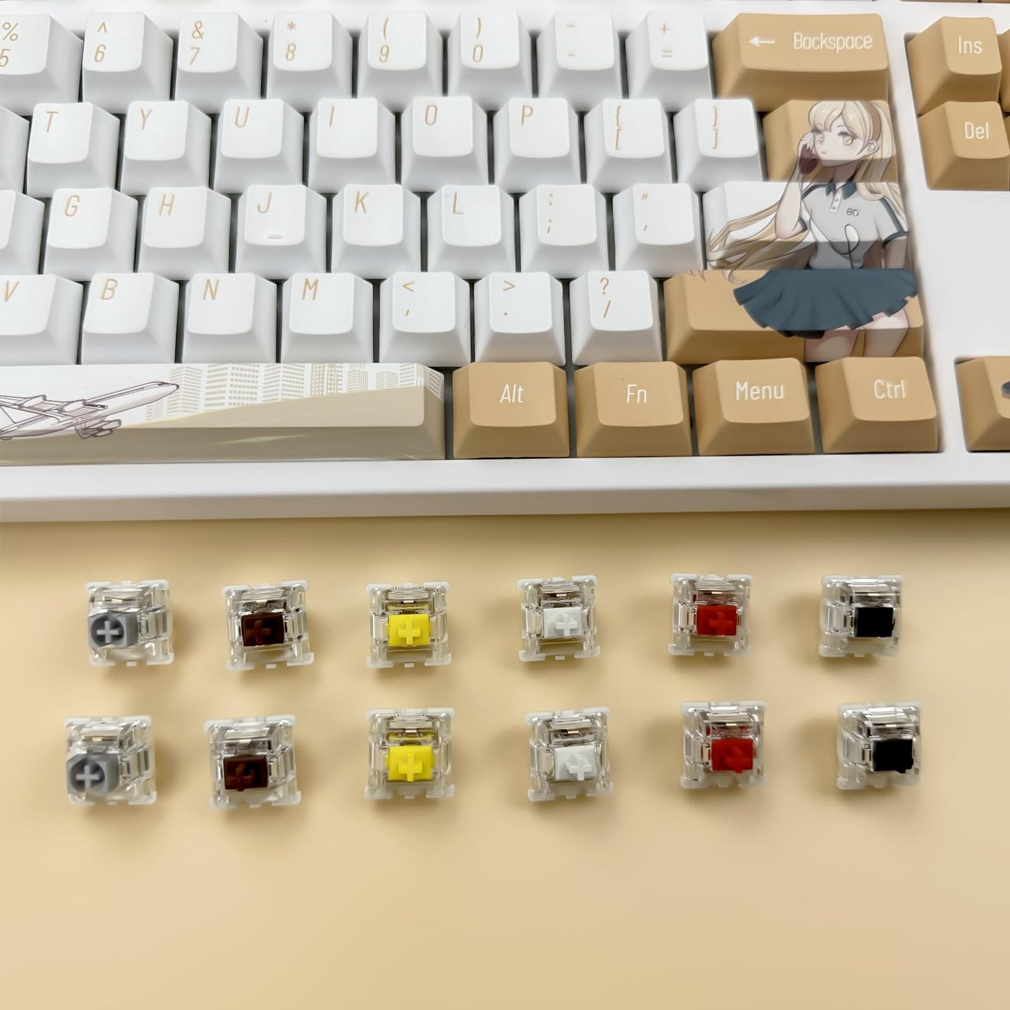 Zjmehty Gateron G Pro 3.0 Brown Switches for Mechanical Keyboard,3-Pin 55gf Tactile Feel/Pre-Lubed/Pin-Enhanced Switches(108pcs,Brown,3-Pin)