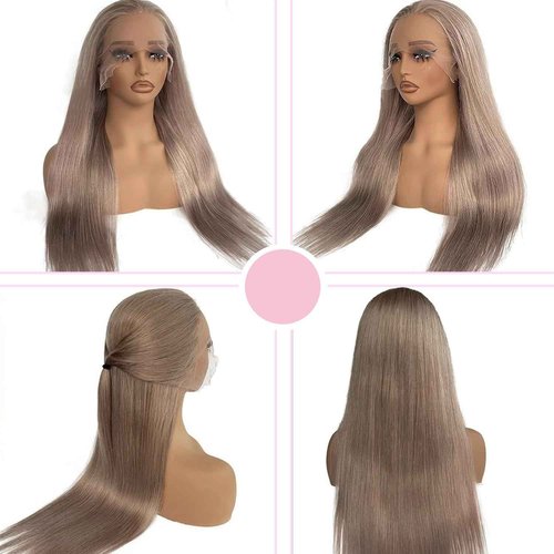 Valiilo Ash Blonde Wig Human Hair 13x6 Lace Front Wig Pre Plucked 22 Inch Glueless Wig Colored Human Hair for Women