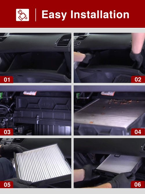 Puroma Cabin Air Filter with Activated Carbon, Replacement for CP134, CF10134, Honda & Acura, Civic, CR-V, Odyssey, CSX, ILX, MDX, RDX, AT134 (3 pc)
